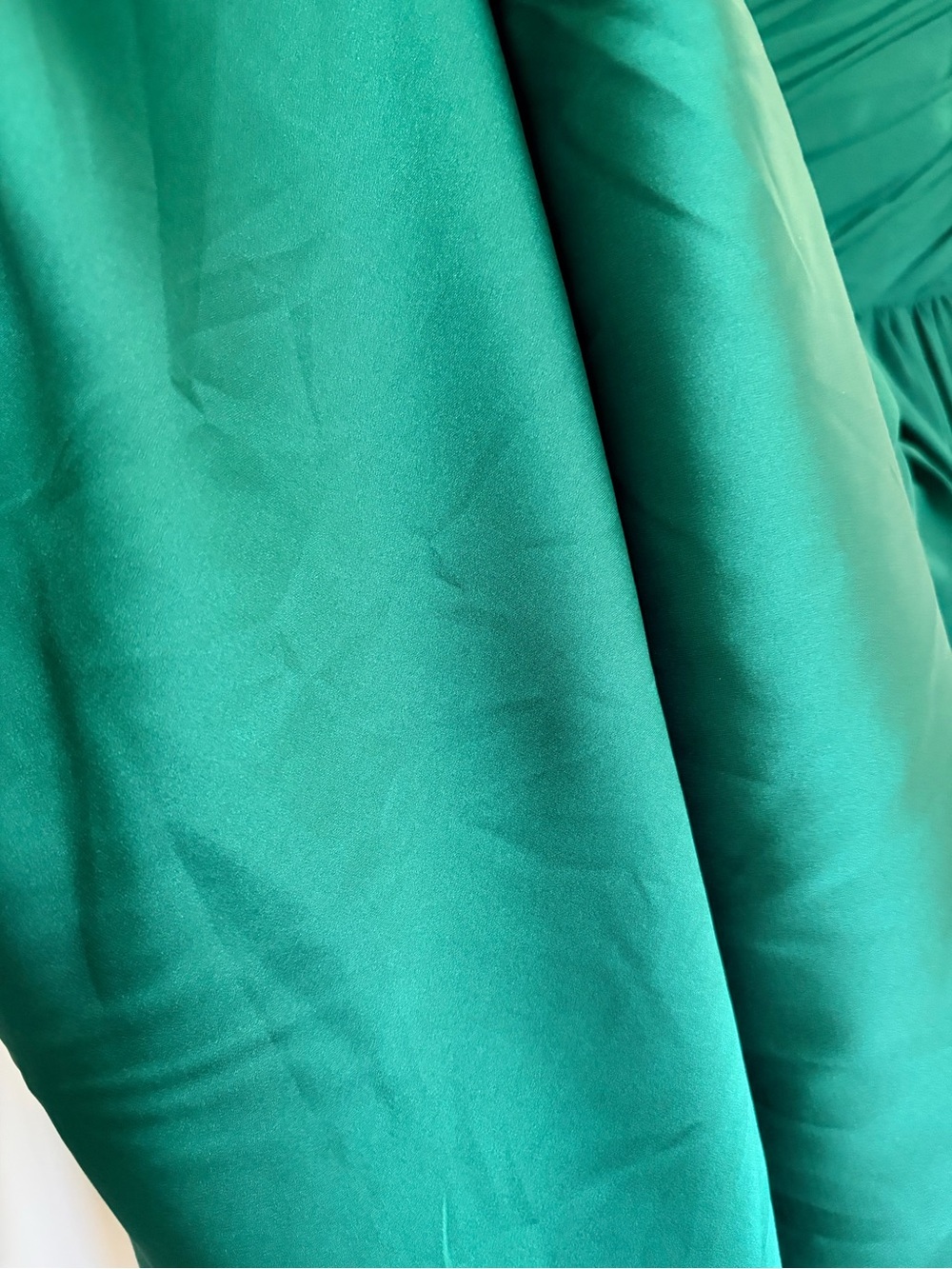 Vera Wang Emerald Green Ruched V-Neck Sleeveless Chiffon Gown NWT Dress - Picture 13 of 14